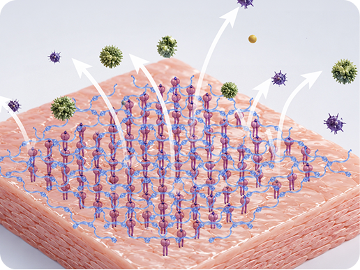 Restored barrier function blocking allergens and triggers